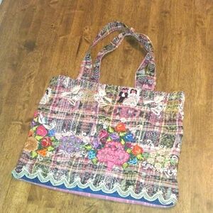 Unique Embroidered Rare Wedding Plaid Cloth Tote